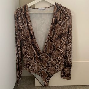 Zara Snake Print Bodysuit